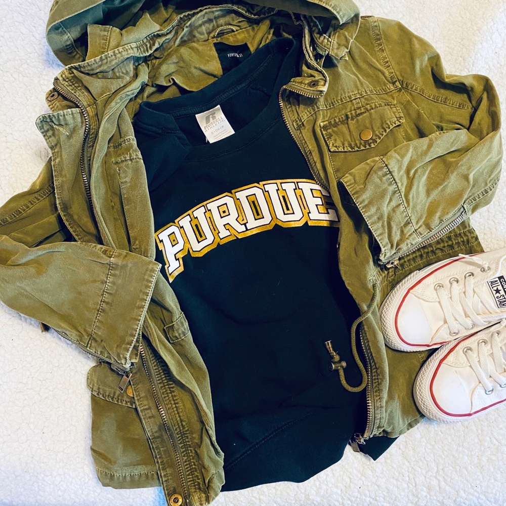 Purdue University Small Black Crew Neck Sweatshirt - Picture 2 of 8